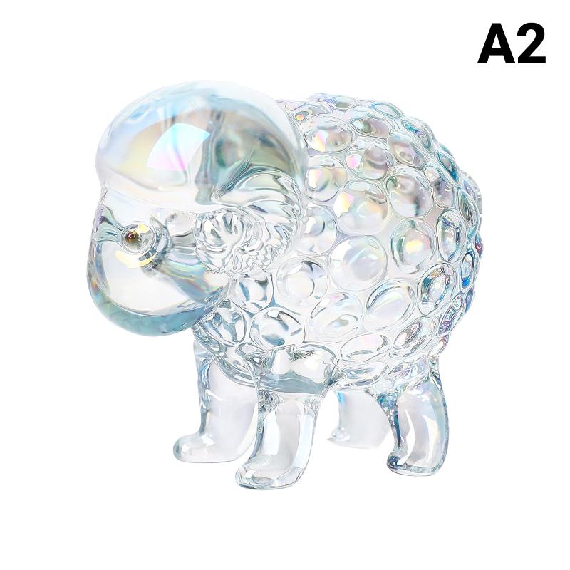 Křišťálová figurka ovce 2027 Znamení zvěrokruhu ovce Soška Domácí Stolní Knihovna Kancelářská Dekorace Ovčí dekorace Feng Shui Přineste štěstí