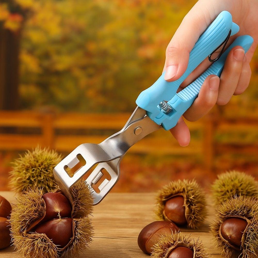 Ergonomic Chestnut Opener Multi-Functional Chestnut Clip Peeler Chestnut Plier  Cooking Accessory