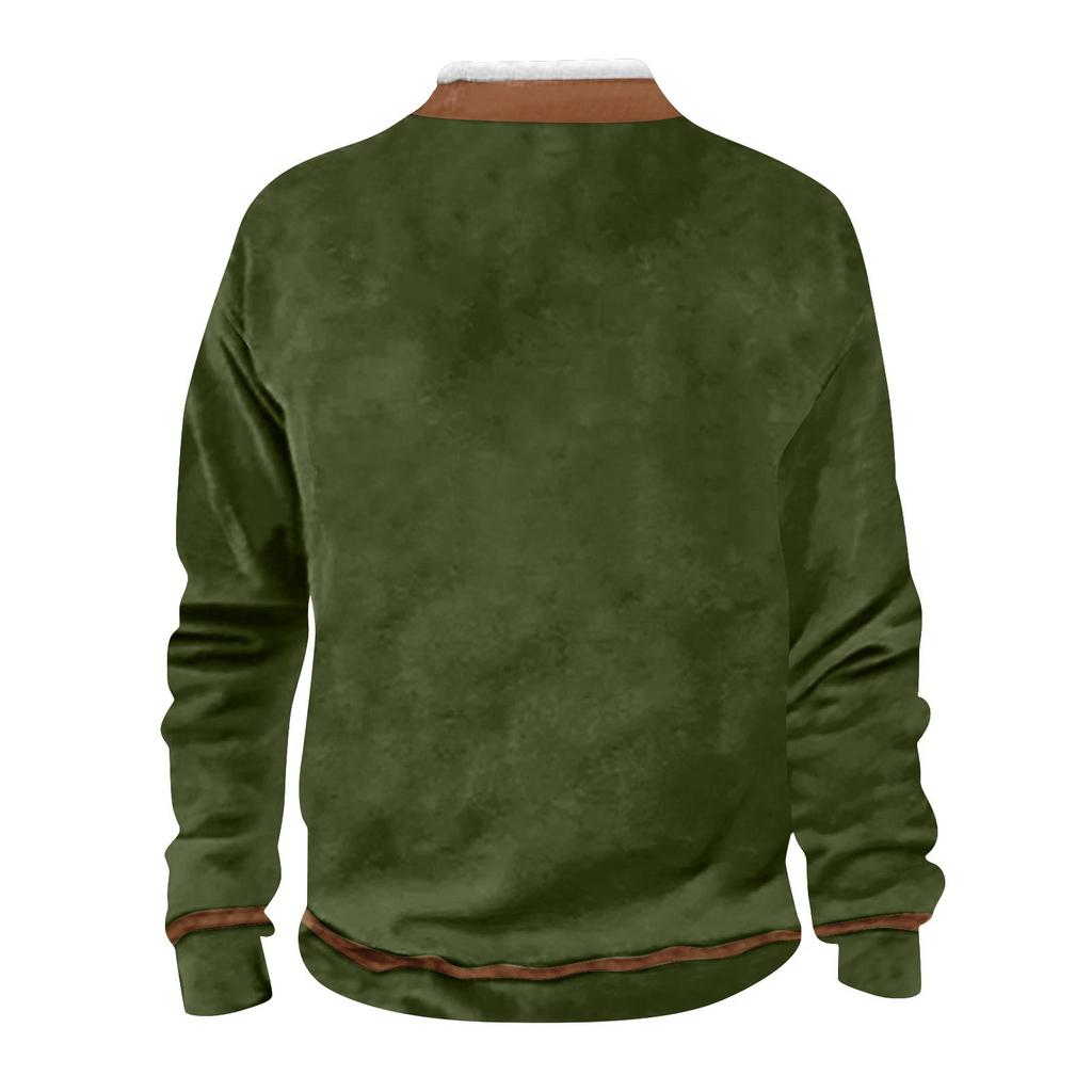 Spring And  Men's Standing Collar Sweatshirt Is Outdoor Casual Sweaters Tops