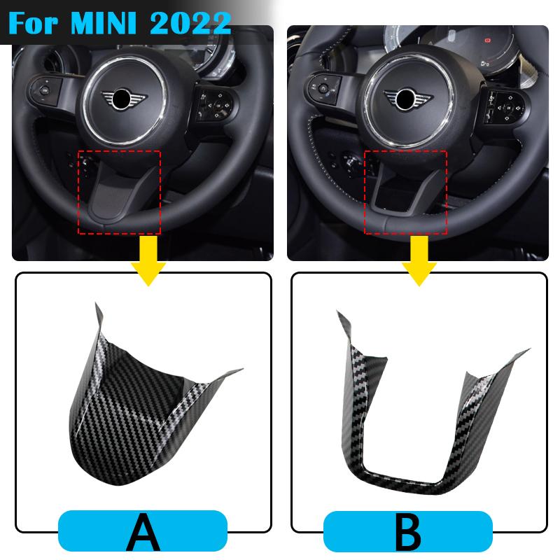 Car Steering Wheel Decorative Cover Plastic Modification Sticker For BMW MINI 2022 Cooper S F54 F55 F56 F57 F60 Car Accessories XX4