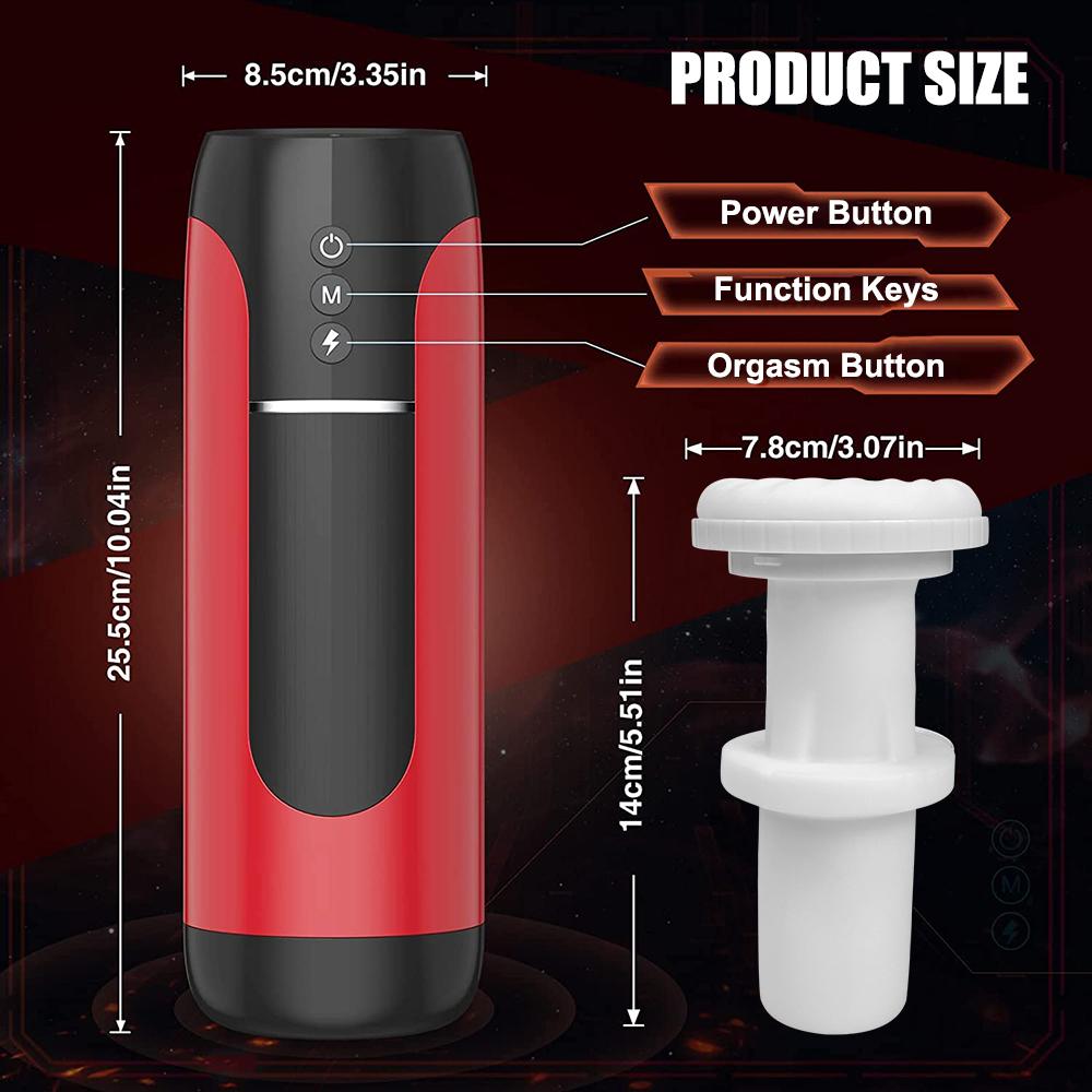 Automatic Telescopic Sucking Hot and Cold Blowjob Masturbation Device 7 Modes Vaginal Fast Orgasm Device IPX7 Put Back Male Masturbation Cup