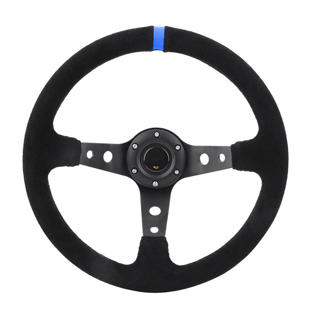 35cmCelsius14inch 6- Auto Car Racing Steering Wheel with Horn Red