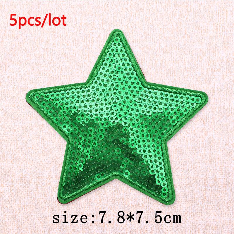 5Pcs/Lot Glitter Butterfly Bow Iron on Patches - Embroidered Patches on Clothes Bags Hats Jackets Decor