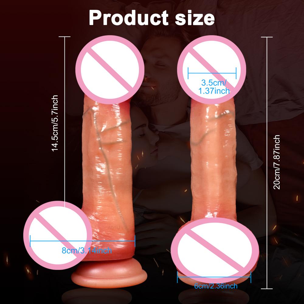Thrusting Dildo Vibrator Remote Control Realistic Fake Dick Vagina G-Spot Stimulator with Suction Cup Handfree Sex Toy for Women
