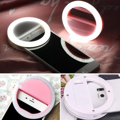 Portable Selfie LED Ring Light Photography Clip Fill iPhone Android Phone