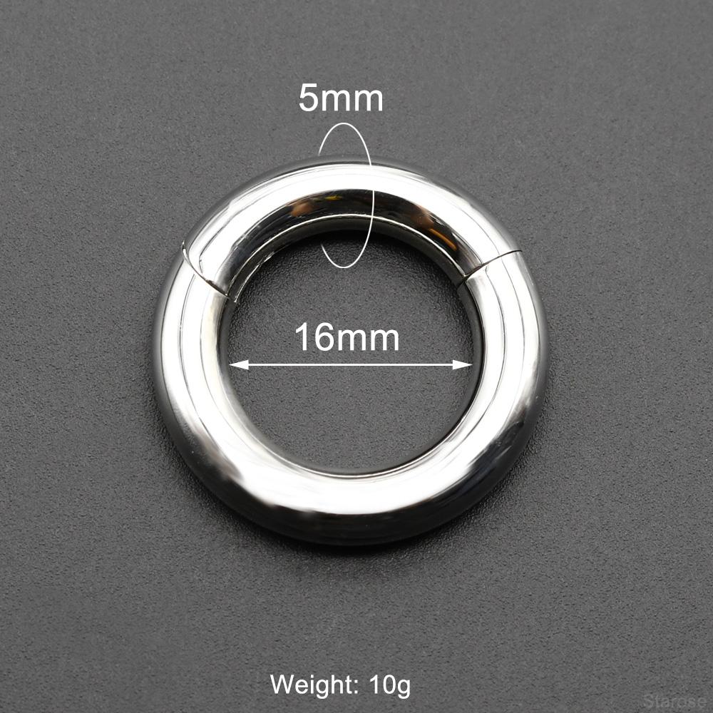 Glatte Scharnier-Segment-Creole aus Edelstahl 00G Große Größe Septum Clicker BCR PA Piercing Nasenring Ohrdehner Gewichte