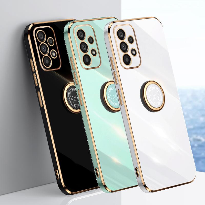 

Мягкий силиконовый чехол с кольцом-держателем для Samsung Galaxy A51 A71 A12 A22 A32 A52 A03S A50S A13 A23 A33 A53 M53, противоударный защитный чехол для объектива камеры
