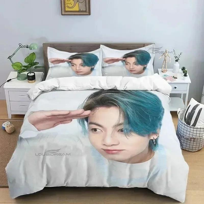 Luxuriöses Neues 3D-Druck Koreanisches Beliebtes Männliche Sängergruppe Bettwäscheset, Bettbezug Bettset Steppdeckenbezug King Queen Size Bettwäscheset