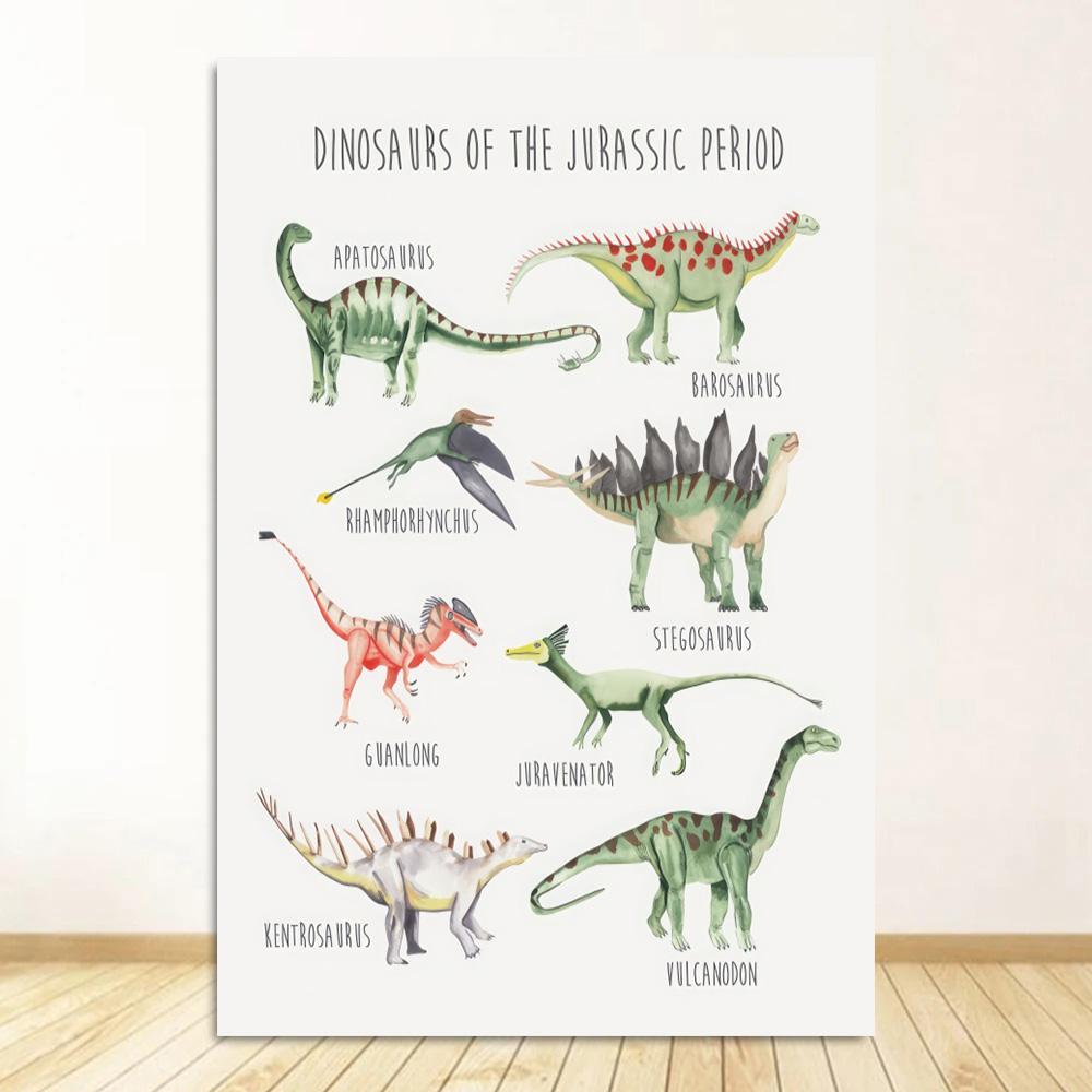 

Современные абстрактные принты атласа животных, иллюстрация динозавра, холст, живопись, постер для гостиной, игровой комнаты, детской комнаты, домашнего декора 20x30cm