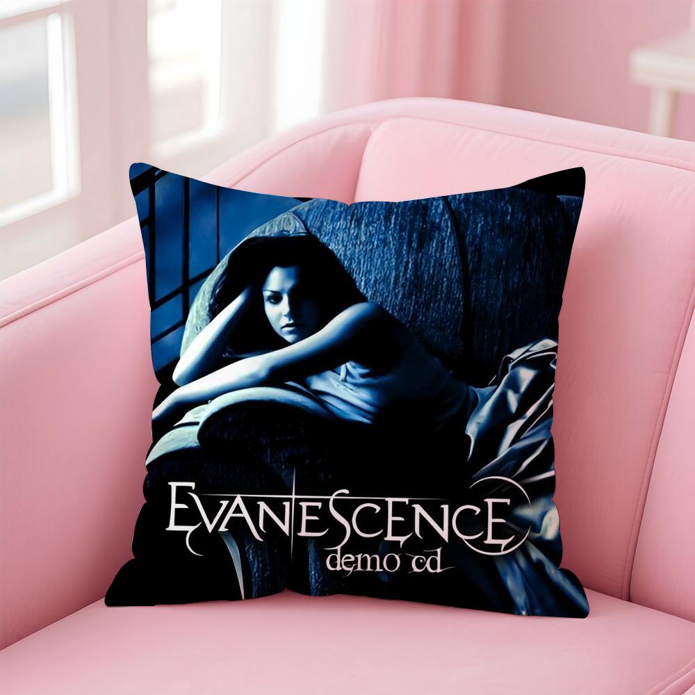 E-Evanescence A-Amy Lee Pillow Case Anti-Dustmite Pillowcase Invisible Zipper Silky Short Plush Sofa Cushion Cover
