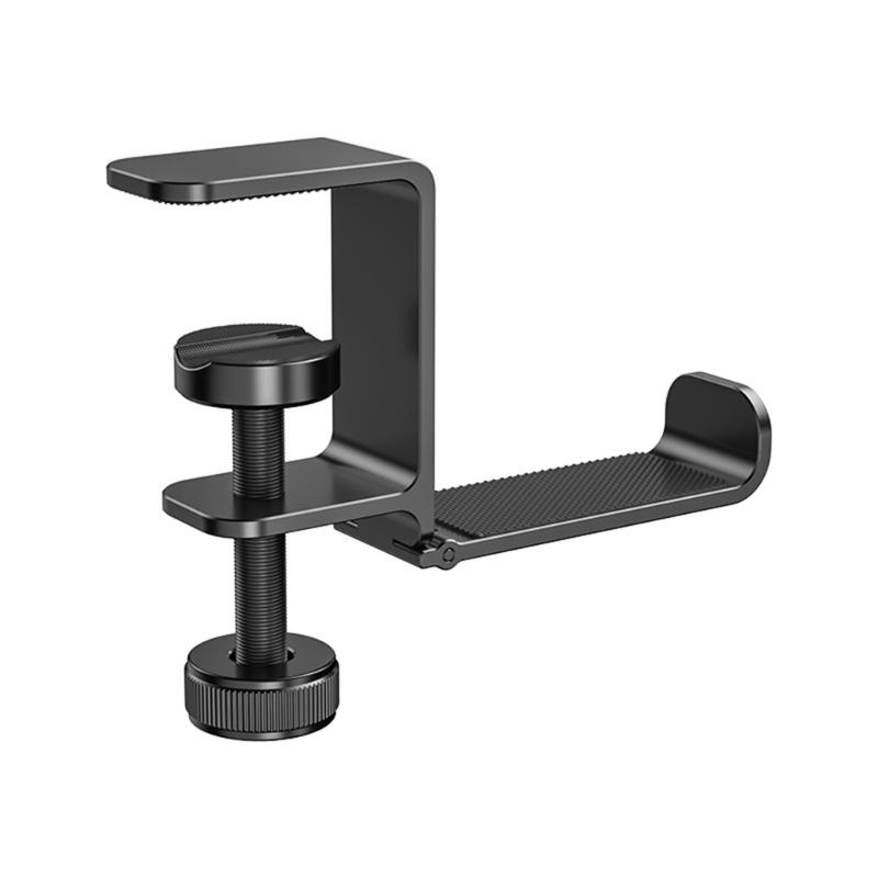 Metal Earphone Holder Under Desk Headphone Stand Headset Hanger with Adjustable Clamp Aluminum Hook