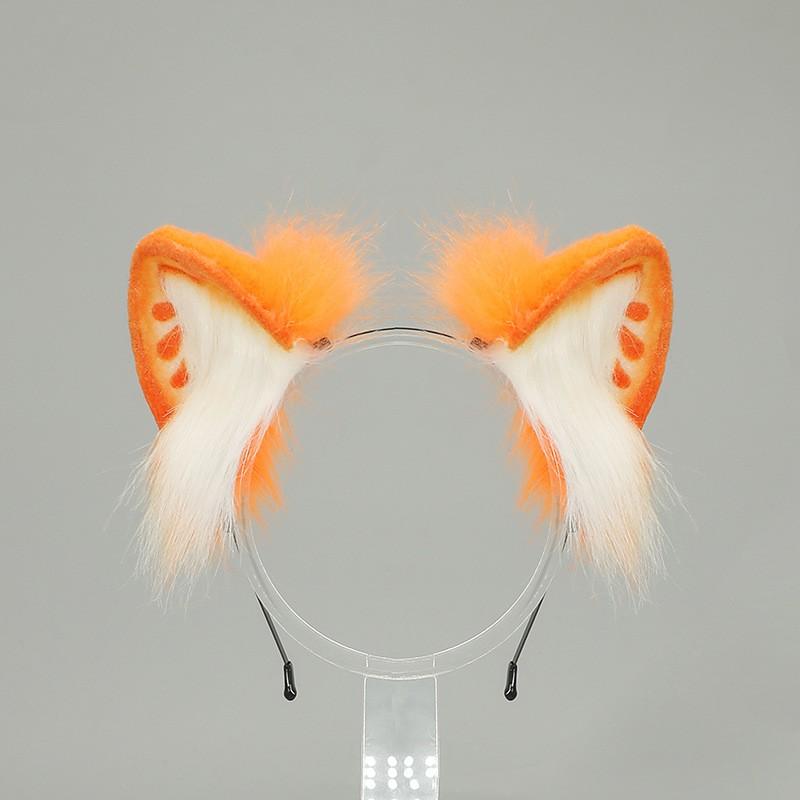 Lolita Rabbit Ears Headband With Tail Set Cosplay Accessory Anime Costume Hairband Adult Women