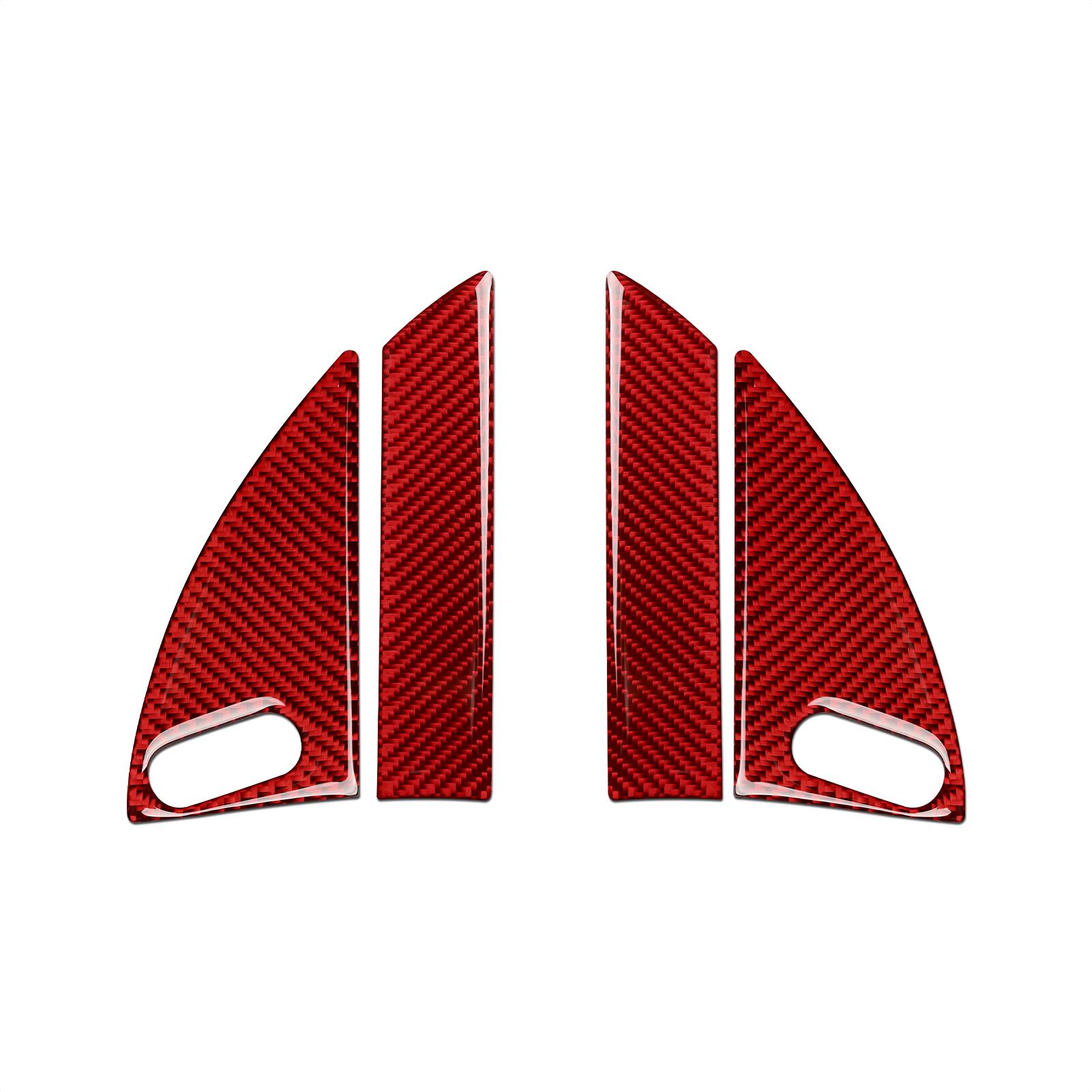 

Крышка стойки треугольного окна двери автомобиля для Chrysler 300 2011-2022 годов, аксессуары из углеродного волокна красный