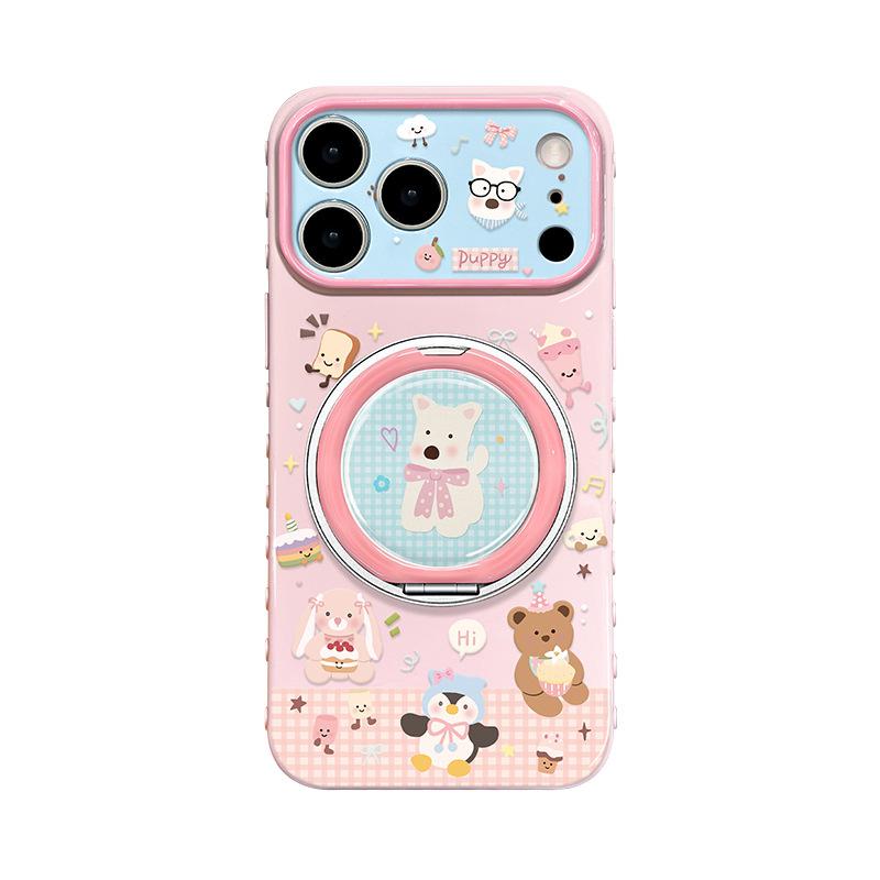 West Highland Applies To Apple 17promax Mobile Phone Case Iphone16 Rotating Bracket 15 Cute 14 High-value Women