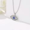 Evil Eye Pendant Necklace Thin Box Chain Italian Silver Necklace Long Chain Acsergery Gift