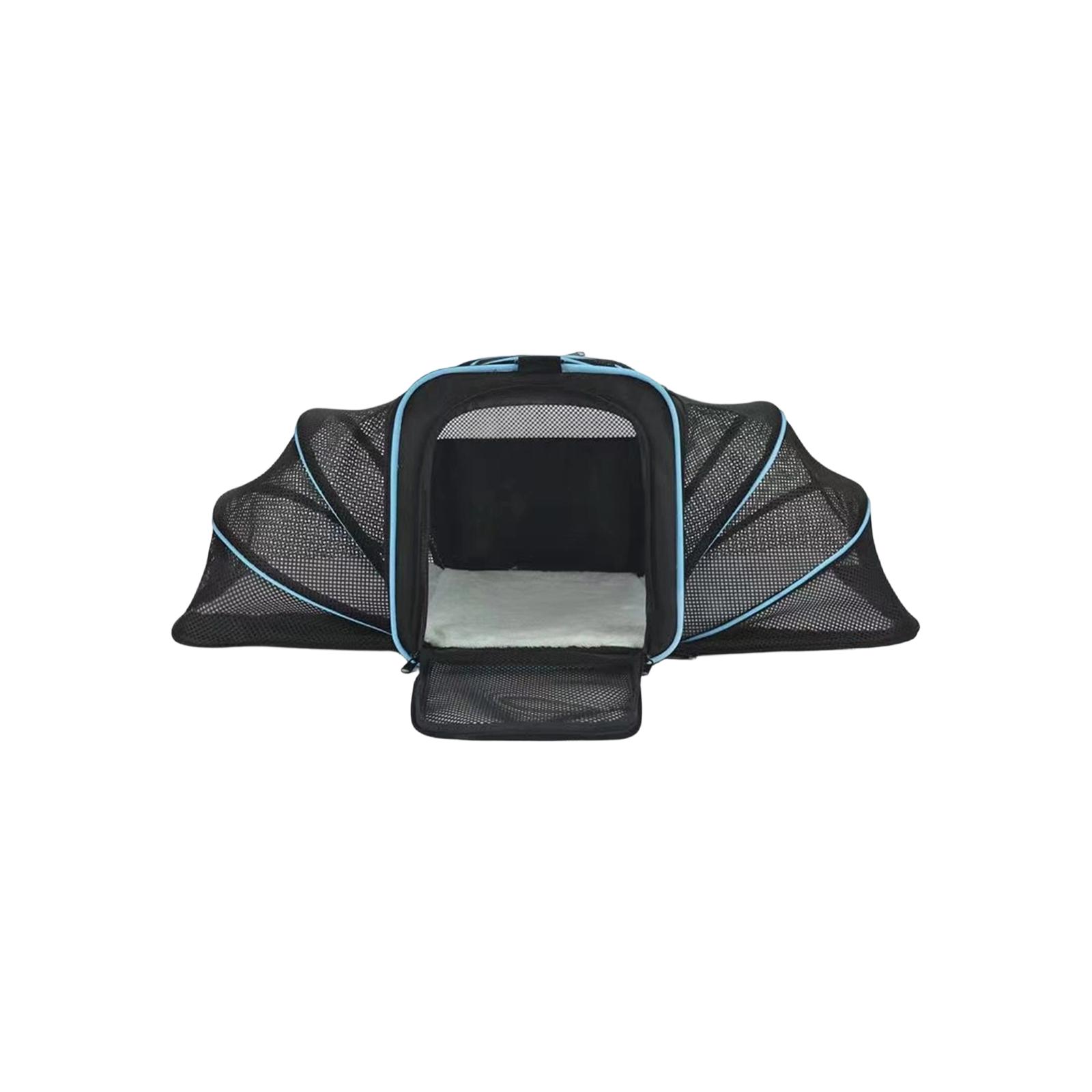 

Двойная расширяемая переноска для кошек и маленьких собак - Портативная, дышащая дорожная сумка со стабильным стальным каркасом