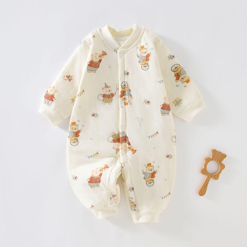 40g Dünner Baumwoll-Kleinkind-Overall: Universeller warmer Freizeit-Strampler für Säuglinge, Jungen und Mädchen, Herbst/Winter