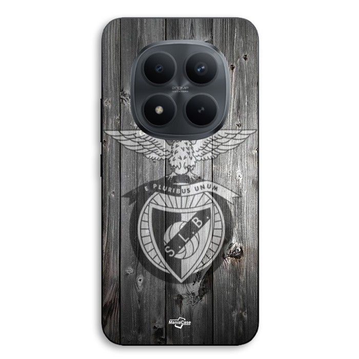 Coque téléphone - MANIACASE - Xiaomi Redmi Note 15 Pro Plus 5G - silicone TPU - SCP Benfica fond gris - Noir