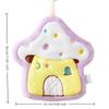 Cute Mushroom House Hand Towel Quick Drying Kitchen Towel Cleaning Rag Coral Velvet Absorbent Hanging Towel Bathroom
