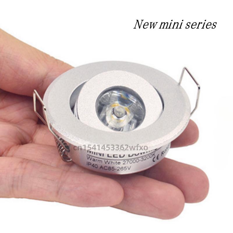 Dimmable LED New Mini Downlights 1W/3W Spotlights Embedded Sky Lights AC85-265V Seiko Aluminum Home Commercial Lighting