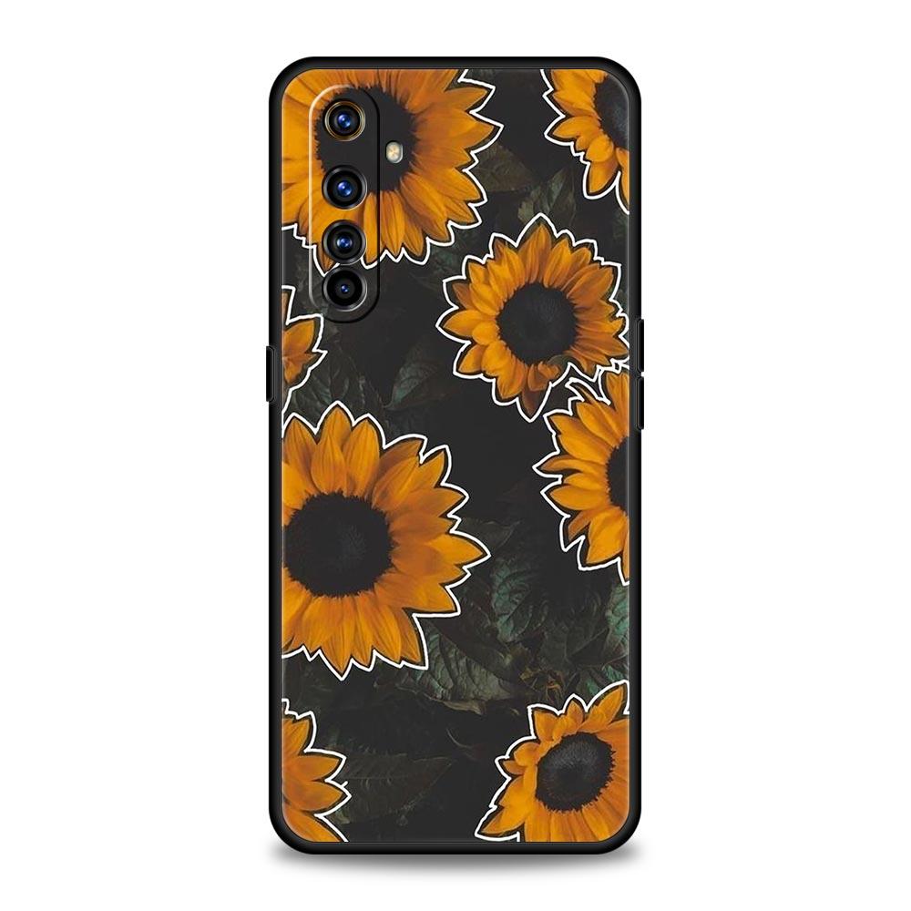 Aesthetic Sunflower For Realme GT Neo 2 3 3T Phone Case For Realme 11 10 9 8 5G 7 6 GT2 Pro Plus C21 C11 C25 C35 Silicone Cover