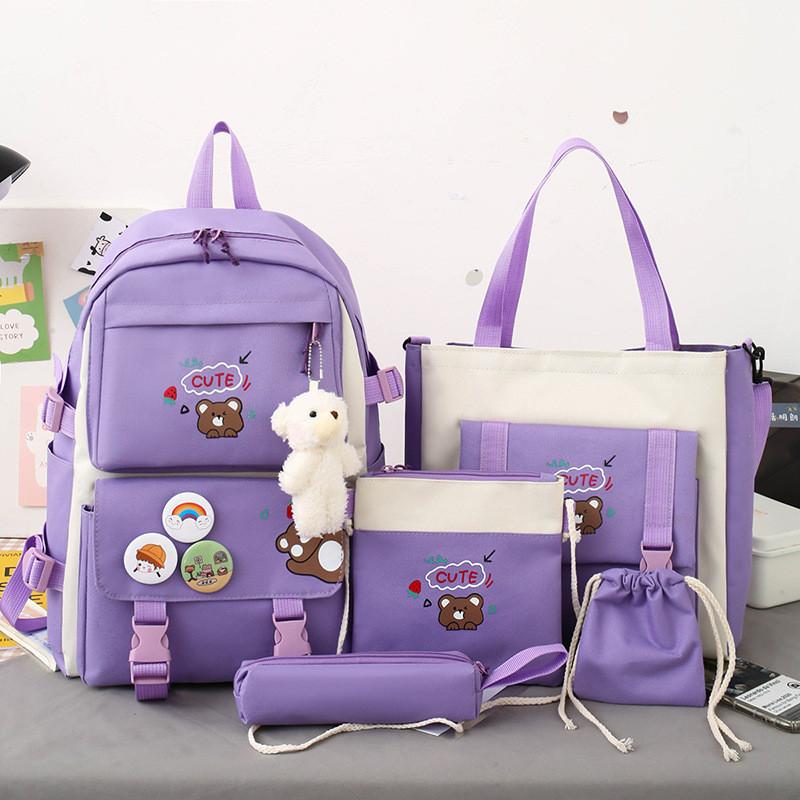 Student Backpack With Oxford Fabric For School Use And Breathable Waterproof Comfort