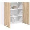 vidaXL Hängeschrank Sonoma-Eiche 80 x 31 x 80 cm Holzwerkstoff