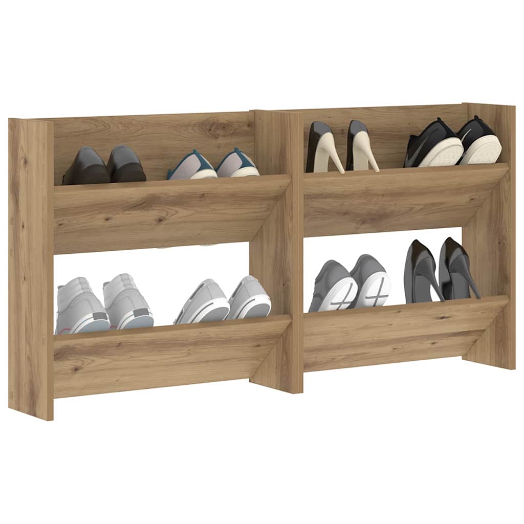 Shoe Cabinet 2 pcs Artisan Oak 60 x 18 x 60 cm Particleboard