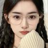 Black Frame Fashionable Blue Light Blocking Glasses for Women – Large Frame Design for a Slimmer Face, Radiation Protection, Anti-Fatigue.