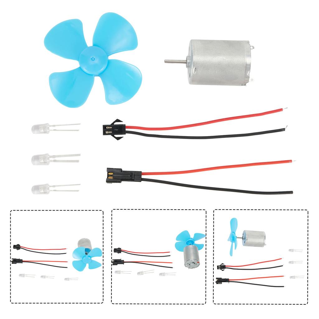Windturbinen-Generator-Kit 12V Dynamo-Motor DC 0-20V mit Vierblatt-Rotorblatt für Kleine Windenergieerzeugung und Experimentier-Kits
