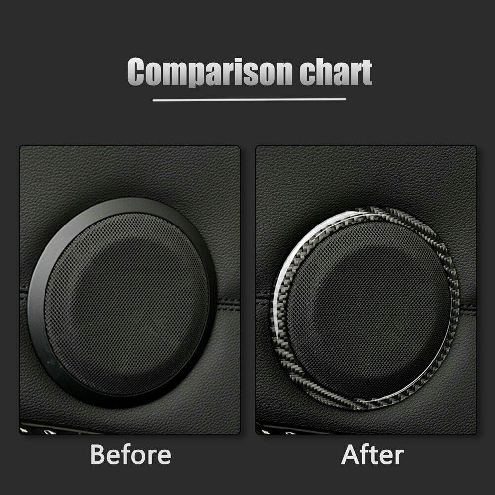 Loudspeaker 2pcs Car Accessories Car Door Carbon Fiber
