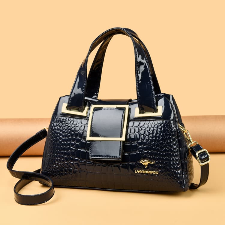 Glossy Boston Handbag One Shoulder Crossbody Women's Bag