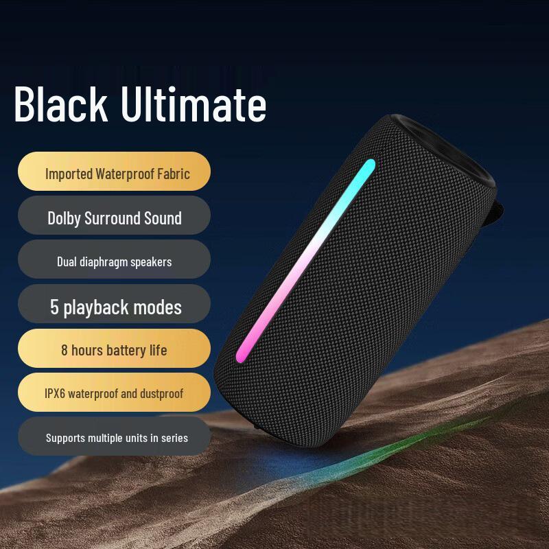 

P2pro Portable Wireless Bluetooth Speaker: Heavy Bass, Large Volume, Long Battery Life, and High Sound Quality for Outdoor Use.