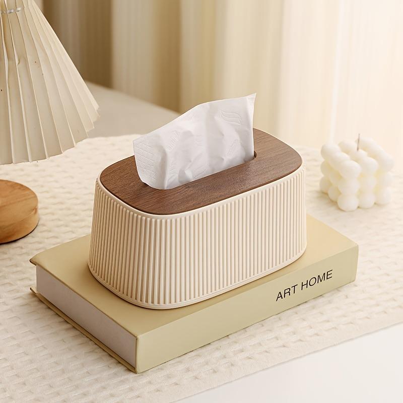 Tissue Box Holder Bamboo Cover Toilet Paper Box Napkin Holder Case Tissue Paper Dispenser Paper Towel Storage Box Tissue Boxes