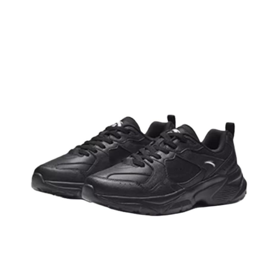 Anta Simple Comfortable Wear-Resistant Waterproof Low-Top Casual Shoes Men Sneaker Black Silver 912538806-5