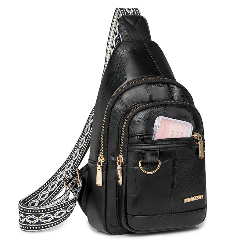 Kleine Sling Bags für Damen, Umhängetaschen, trendiger Reiserucksack aus Kunstleder, Sling-Geldbörse, Damen-Bauchtasche, Brusttasche mit verstellbarem Gitarrengurt