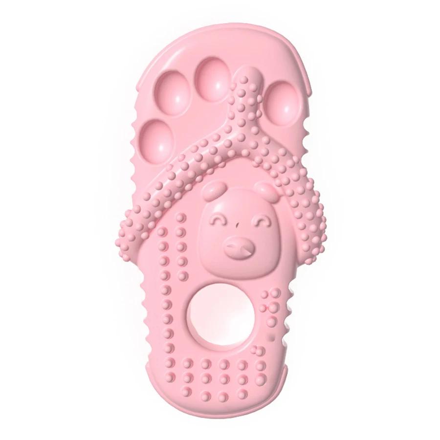 Bite Resistant Dog Slipper Toy Creative Fun Mini Pet Slippers for Aggressive Chewers Puppy Cat Teething Decompression Chew