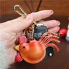 The First Layer Of Cowhide Chicken Pendant, Car Keychain, Leather Rope, Bag, Pendant, Accessories, Zodiac Gifts.