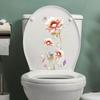 Mildew-proof Flower Butterfly Toilet Stickers Self-Adhesive Toilet Lid Decals  Bathroom