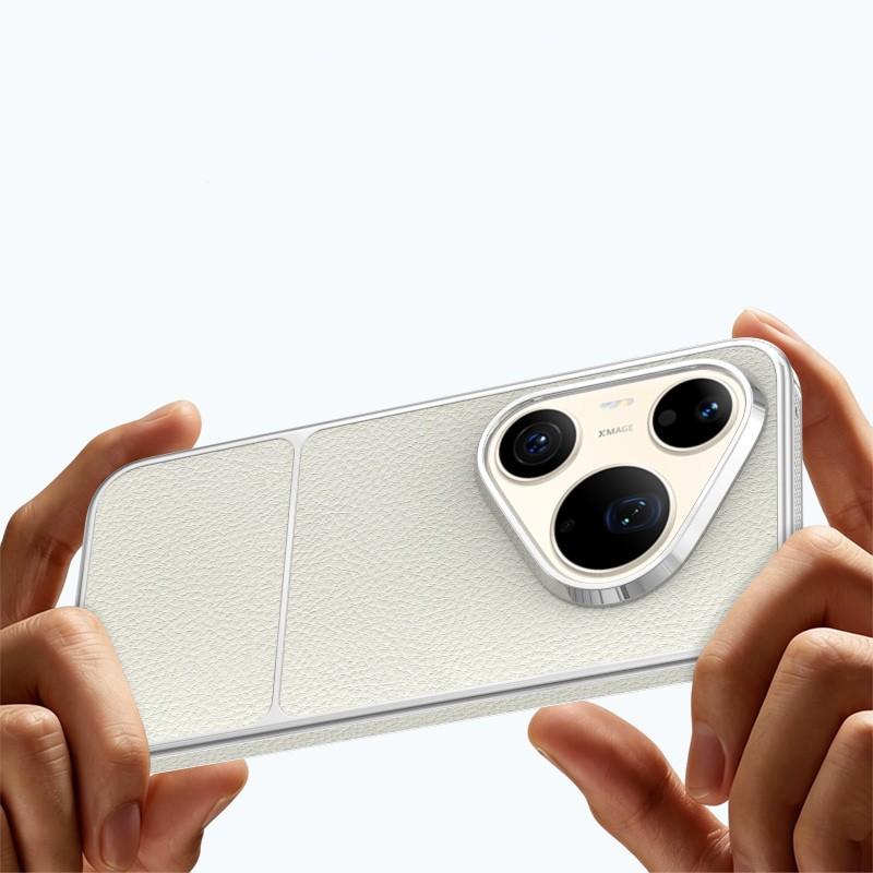 For Huawei Pura 90 Pro Max Case Luxury For Magsafe Magnetic Leather Heat Dissipation High-end Electroplated Dustproof Soft Cover