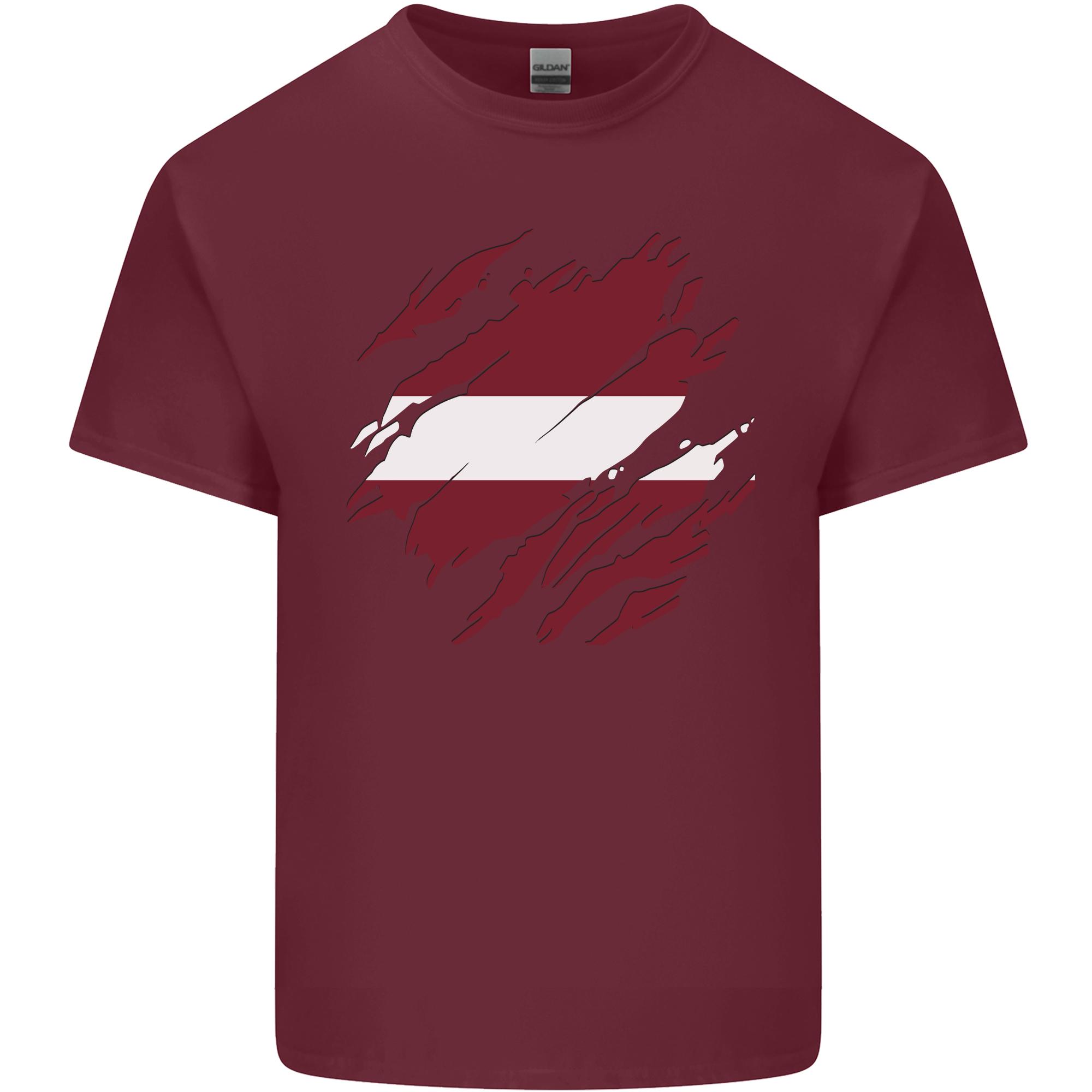 Torn Latvia Flag Latvian Day Football Unisexs Light Cotton Tshirt S