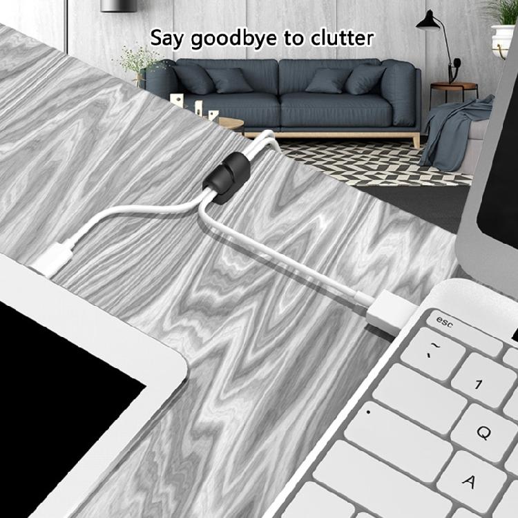 5Pcs Cable Clamp Data Line Fixer Holder Cylindrical Wire Management Clip Desktop Tool for Wall Desk Christmas Light