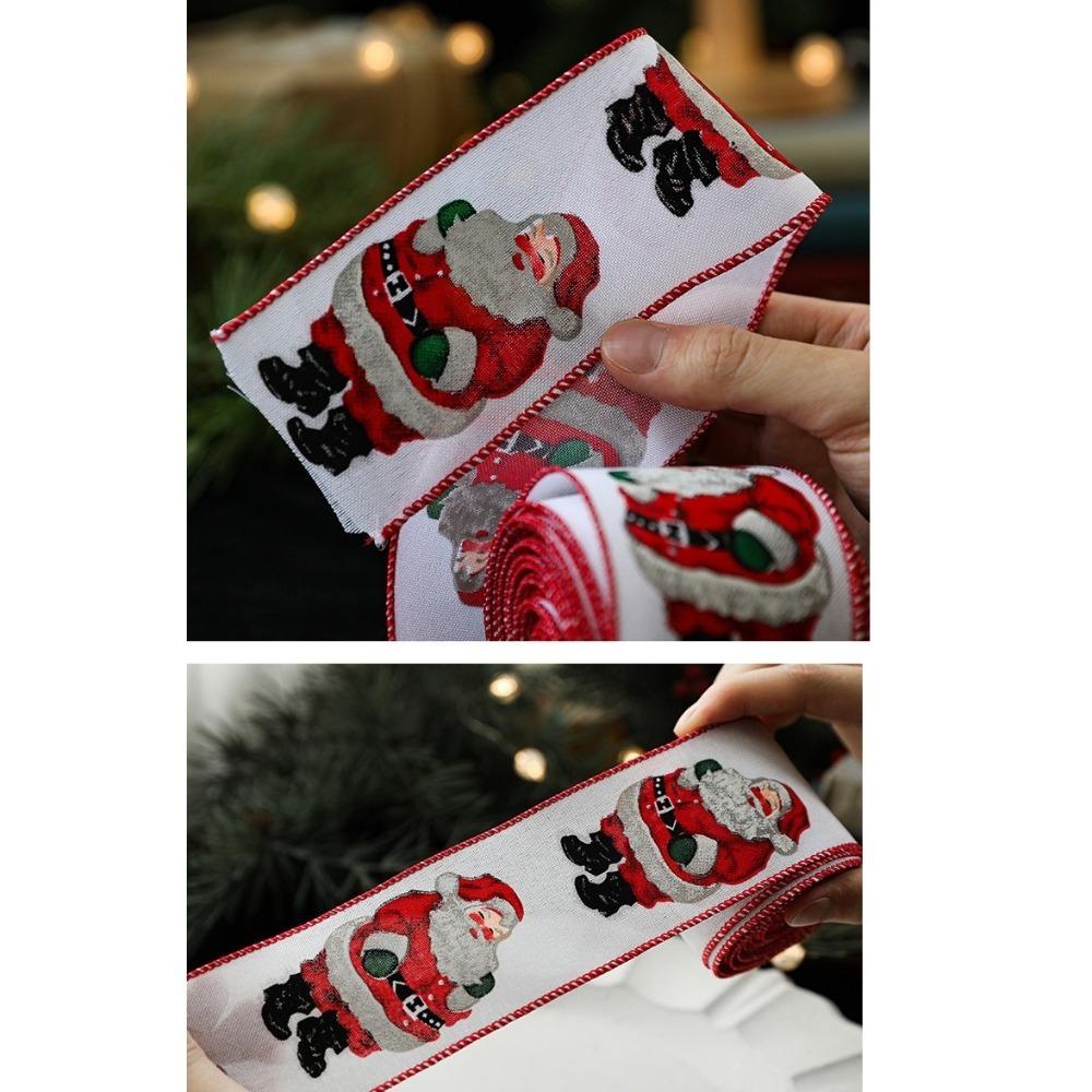 Xmas Gift Christmas Ribbon 2m Burlap Ribbon New Fabric Swirl Ribbon