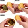 Vanilla Spice Grinder, 2.2-Inch Powerful Manual Grinding,Fun Cookie Shape Design,Protection Plastic Portable Crusher Accessories