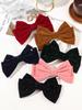 1PCS 6" Hand-made Velvet Hair Bows with diamonds Hair Accessories for Little Teen Toddler Girls Kids
