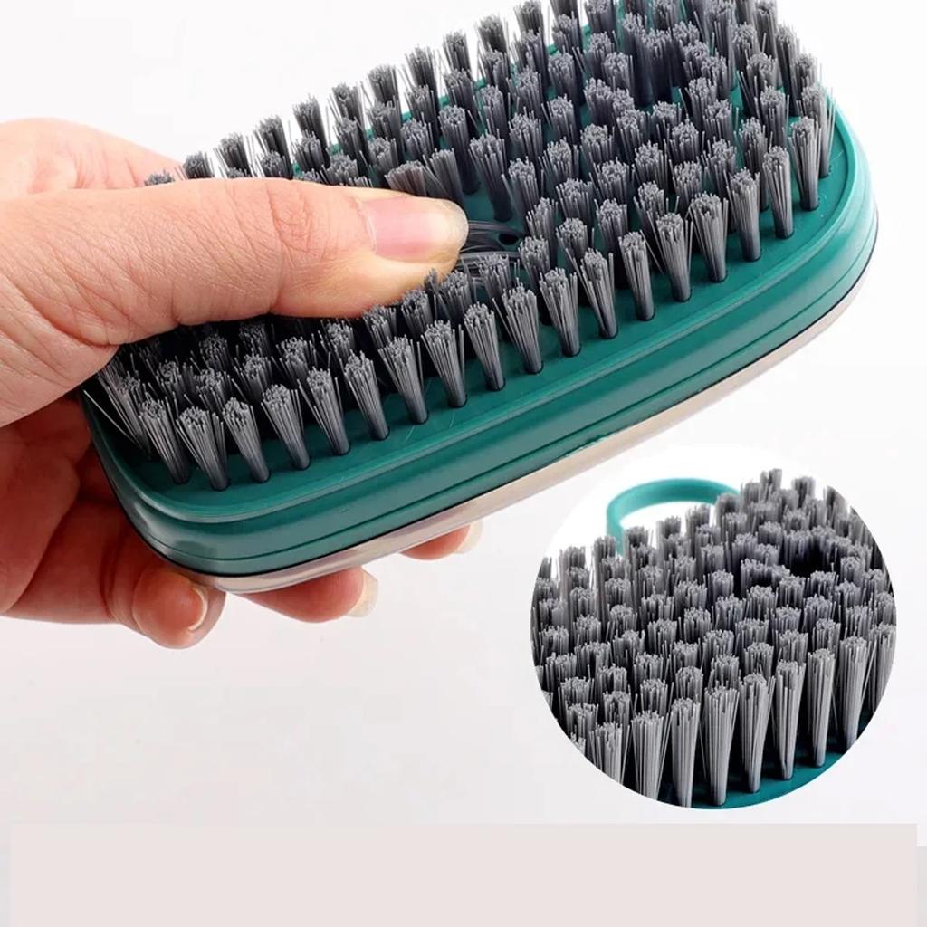 1pc household cleaning brush, multifunctional liquid added cleaning brush, laundry and shoe cleaning brush (color random)