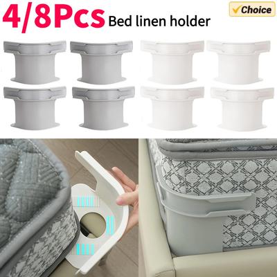 4/8Pcs Bed Sheet Fixing Clip Heavy Bedsheet Grippers Corner Tightener Clips Bed Cover Straps Holder Clips Non-slip Fixing Device