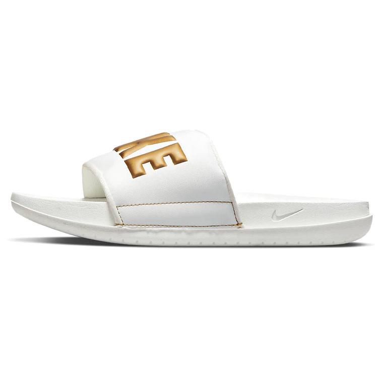 New Nike Offcourt Slide 'Summit White Metallic Gold' Women's BQ4632-105