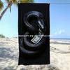 Black Snake & Dollar Print Beach Towel Patterned Sunscreen And Windproof Suitable For Swimming Pool Camping Travel