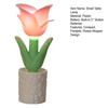Mini LED Flower Table Lamp Creative Floral Night Light with Soft Glow Battery-Powered Bedside Desk Decor Cute Ambiance Light for Bedroom Office